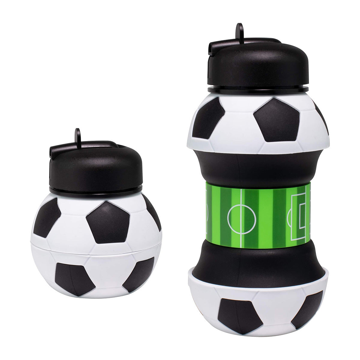 Sports Water Bottle, Silicone Collapsible Spherical Drinking Mug, Leak-proof Squeezable Shockproof, Basketball Soccer Baseball Billiards Volleyball Golf, Creative Gift Travel Water Bottle All Ages